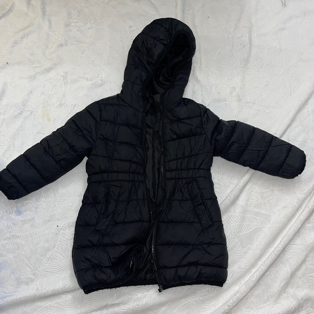Black puffer coat